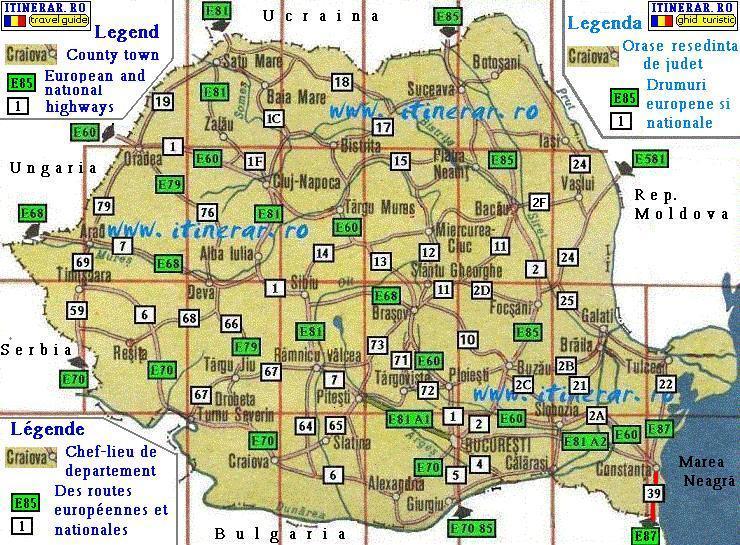 Itinerar, harta - drum national DN 39 Constanta-Mangalia-Vama Veche
